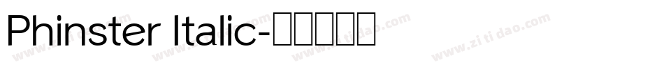 Phinster Italic字体转换